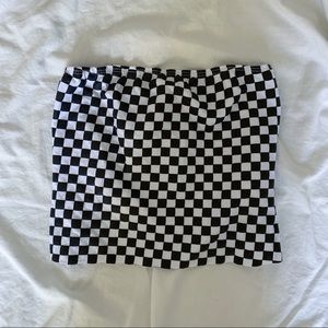 CHECKERED TUBE TOP